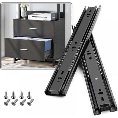 8-Zoll-Schubladenschiene mit Soft-Close-Dämpfer, 45 kg Tragkraft, 400-mm-Kugellager, Vollauszug, Seitenmontage