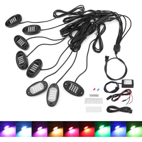 Kit LED Ambiant Voiture Sous-Caisse Bluetooth Télécommande 1V8 pour Camions Tout-Terrain Quad SSV Moto (1/5)