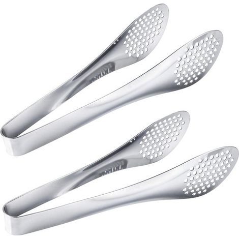 Juego de 2 pinzas de acero inoxidable para alimentos, 23 cm, pinzas para buffet, pinzas de cocina. (1/5)