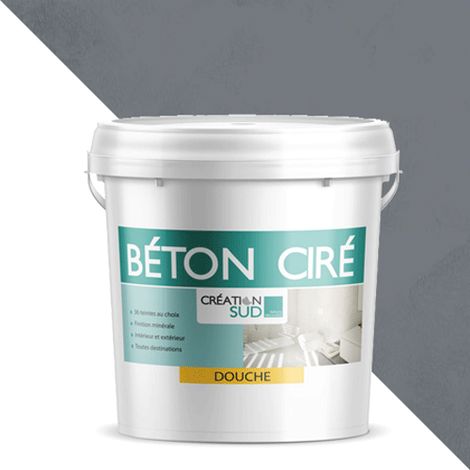 Béton ciré douche et baignoire - Kit complet 5m² (en 2 couches) - Galet - CREATION SUD