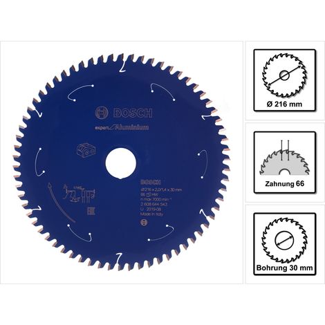 Bosch Kreissägeblatt Expert for Aluminium 216x30x2/1.4x66T