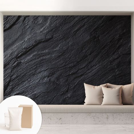 Papier peint intissé décoratif avec motifs pour salon et chambre a motif - Colle incluse gratuite Structure en pierre 208x146 cm (1/5)