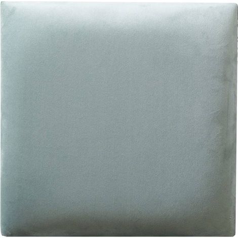 Decoon – Coussin mural décoratif en velours hydrofuge vert pastel 30 x 30 cm – Épaisseur 3 cm pour tête de lit ou mur capitonné (1/5)