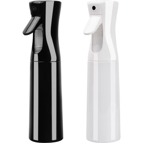 Lot de 2 flacons vaporisateurs vides en plastique pour cheveux, 300 ml, brumisateur à jet continu, flacon vaporisateur multifonctionnel à brume fine (1/5)