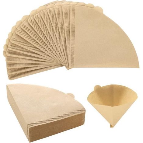 Filtres à Café - Non spécifié - V60 - 100pcs - Papier Naturel - Jetables (1/4)