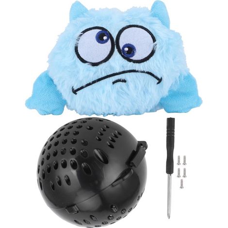 Jouet interactif pour chien sans piles, peluche amusante, jouet couineur et rebondissant, jouet à bascule bleu. (1/5)