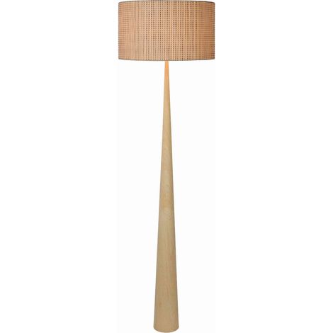 Lampadaire Lucide Conos brun abat-jour tissu E27 177 cm (1/5)