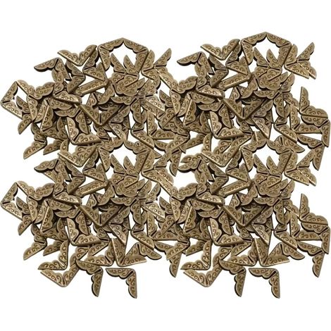 Protectores de esquina metálicos de estilo vintage, resistentes a los arañazos, color bronce - 200 unidades (1/2)