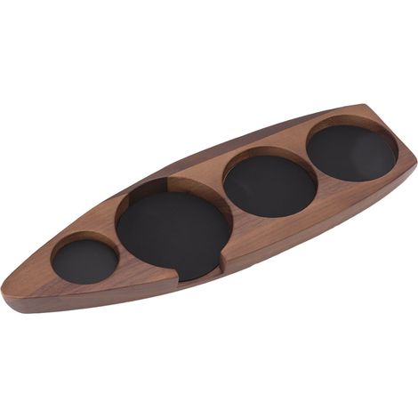 Support de tamper à café en bois noyer, grand socle de rangement pour tasseur 58mm/2.3 pouces, support pour machine à café