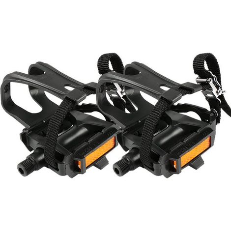 Pedales para bicicleta de carretera,Clips para los dedos,pedales de plástico para bicicleta de spinning,bicicleta estática (1/5)