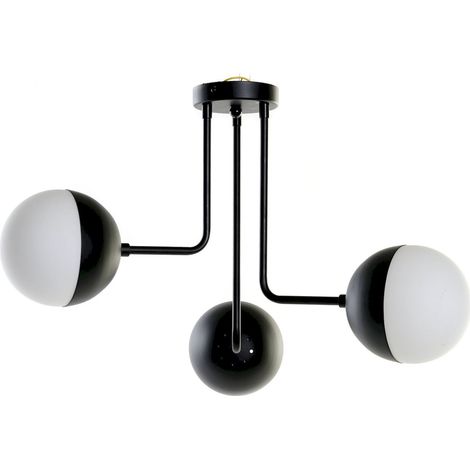 Plafonnier design bicolore chic pour intérieur moderne - Noir et blanc bicolore (1/4)