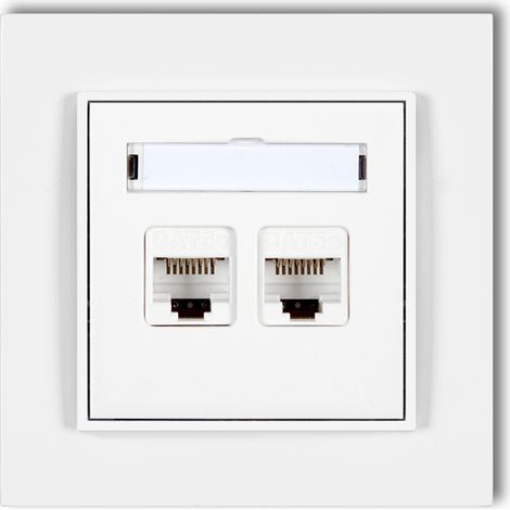 2 prese internet con cornice Karlik mini bianca (1/2)