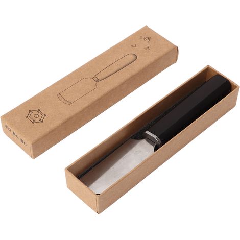 Couteau à effiler en cuir véritable avec biseau en acier inoxydable, outil de coupe du cuir fait main pour le bricolage (1/5)