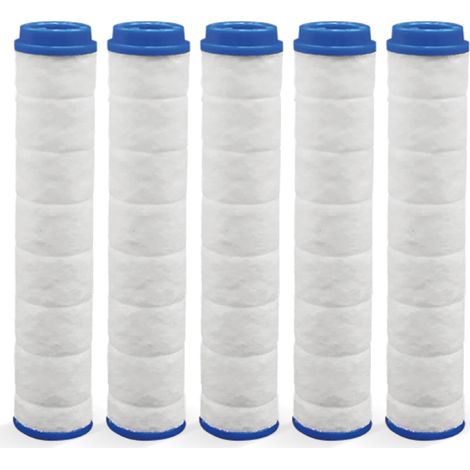 5er-Set Filter für Handbrause - SAVEWATER DELUXE - VENTEO - Auswechselbarer Filter - Für Duschkopf - Partikelfiltersystem - Spart und filtert das Wasser