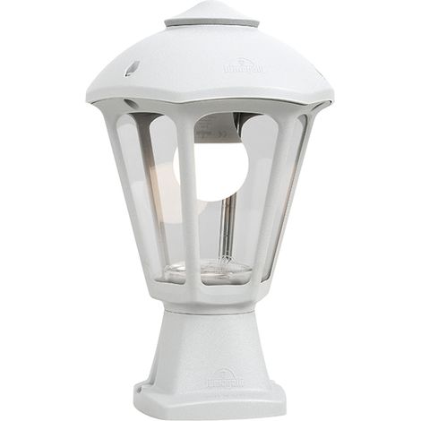 lampada stradale giampy 1xe27 ip55 l.21xw.21xh.21xd.33cm resina bianca