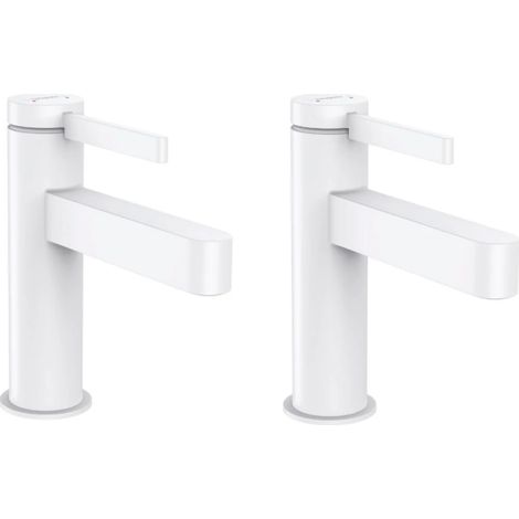 HANSGROHE Mezclador de lavabo 110, desagüe Push-Open blanco mate Finoris