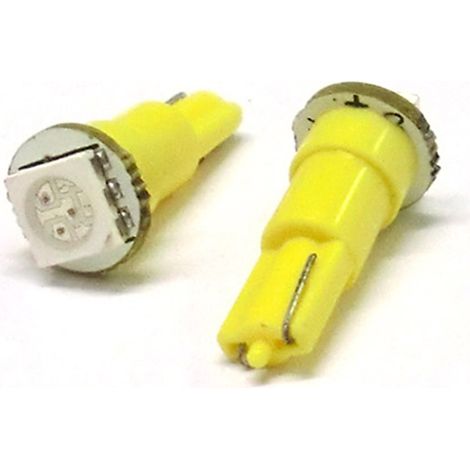 Lampada Led T5 W1,2W 1 Smd Arancione Giallo Luci Cruscotto 12V