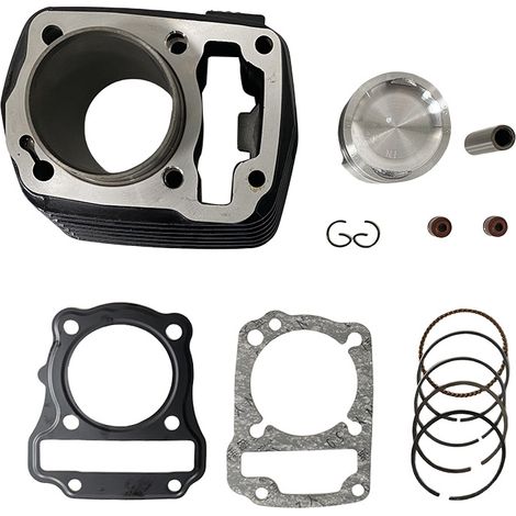 Motorcycle cylinder, compatible with cylinder liners and pistons of the Honda CB1, CB110, CB1, CB-1, CB110 (KWS).--DTEKGAZ