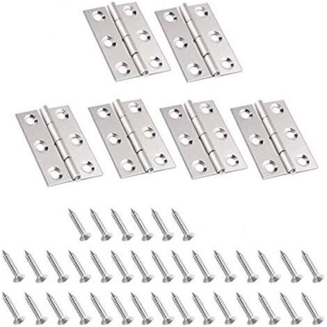 10 Pièces charniere porte, Charniere inox,Charnière invisible,Porte placard/Petites portes / Tiroirs / Fenêtres / Pianos / Coffret à bijoux armoires de quincaillerie de meubles de maison (1/4)