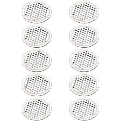 LaBlanc – 20 runde Edelstahl-Lüftungsgitter, runde Lüftungsabdeckungen für Schränke und Regale, Abluftöffnungen, Küchenmöbellüftung, 53 mm (1/4)