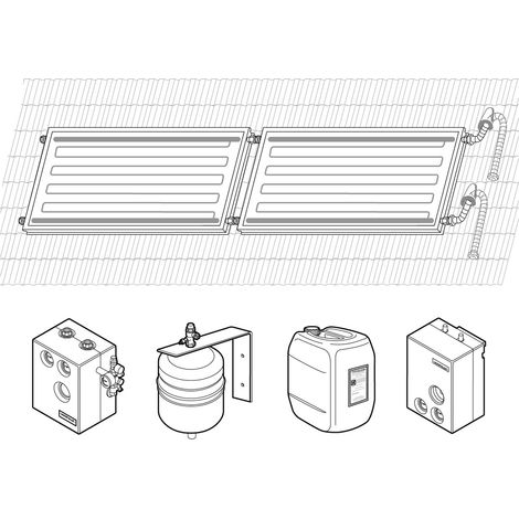 Paket Aufdach horiz. 2x1 AH F2 in Verbindung mit Kombispeicher - 895061 von Weishaupt