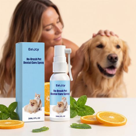 Zahnpflegespray für Haustiere, geeignet für Katzen und Hunde, erfrischt den Atem, reinigt das Maul und hinterlässt einen angenehmen Duft – 30 ml -- DE (1/5)