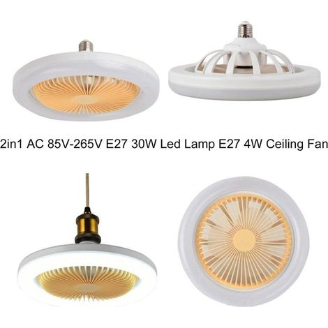 Deckenventilator mit integrierter Beleuchtung, moderne und smarte E27 30W dimmbare Deckenleuchte, ideal für Schlaf- und Wohnzimmer. (1/5)