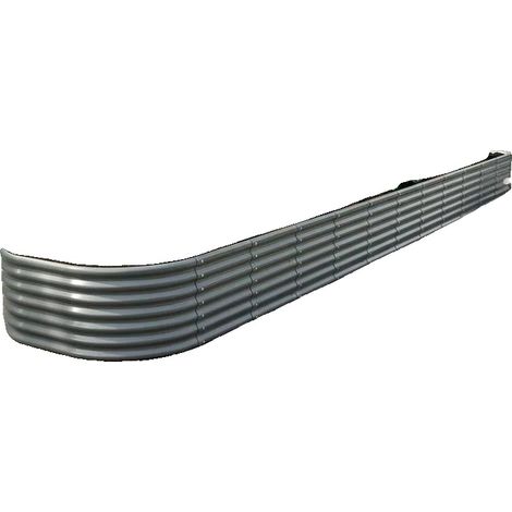 Bordure de jardin, métal durable, options de plantation polyvalentes, Gris (1/2)