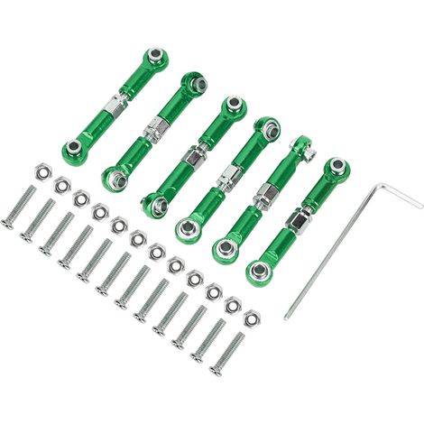 6 pièces Tige de Commande en Métal pour Voiture Télécommandée Wltoys A959 1/18 (1/5)