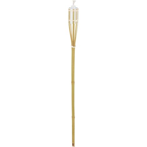 Lote de 10 antorchas de jardín de diseño natural iluminación de ambiente exterior 90 x 6 cm de bambú natural 130010892 (1/4)