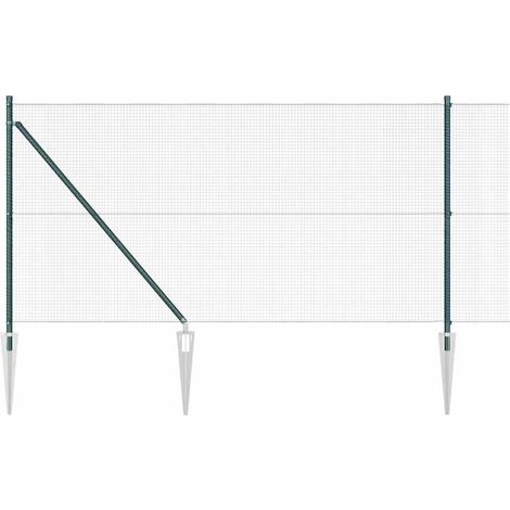 Maison Exclusive - Schweißdrahtzaun mit Spikes 10 x 1 m (B x H)