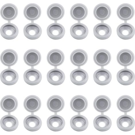 Confezione da 100 tappi a vite in plastica marrone con cerniera a linguetta in gomma, ZQKLA (1/5)