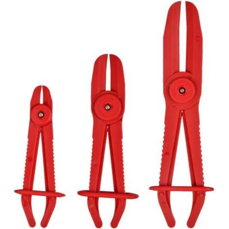 3pcs Pinces pour Tuyau Flexible Pince à Durite Ligne Outil de Serrage en Nylon pour Conduite de Carburant Freins Chauffages Radiateurs(25cm+18.5cm+15.5cm) (1/5)