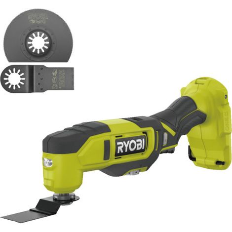 Confezione RYOBI - Multiutensile RMT18-0 - 18V OnePlus - 11 accessori - Senza batteria e caricatore - Kit di taglio mult