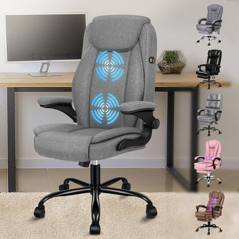 Bürostuhl ergonomischer Fenix Leinen Grau Fenix High Back (1/5)