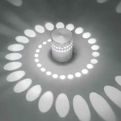 Applique Murale LED Moderne 3W Aluminium Lampe de Mur lampe murale métal Créatif Rétro Pour Chambre Enfant salon Couloir Hôtel Cuisine Salle à Manger Café bar salle de bains, Blanc froid 6000K (1/4)