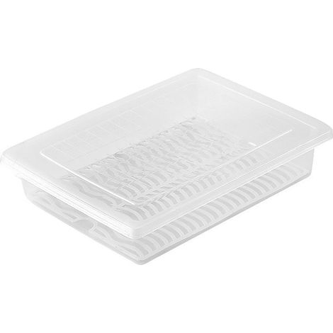 Fridge Food Box Transparent Rectangular Versatile Food Storage Container with Lid for Home (1/5)