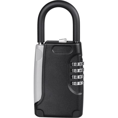 Schlüsselkasten mit Griff, 4-stelliger Code, für den Außenbereich, kleiner Schlüsselkasten, Passwort-Schlüsselkasten, kostenlose Installation, tragbarer Schlüsselkasten, B&B-Dekoration, Passwort-Aufbe (1/5)