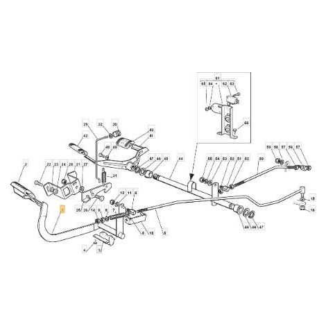 PEDALE FRENO CTF TC 2000 HYDRO ORIGINALE STIGA - 382500011/2