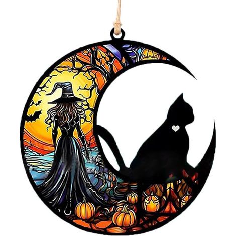 Acchiappasole in memoria degli animali domestici, ciondolo a forma di cane con luna colorata, clip acchiappasole in memoria degli animali domestici, ricordo degli animali domestici, regalo (1/5)