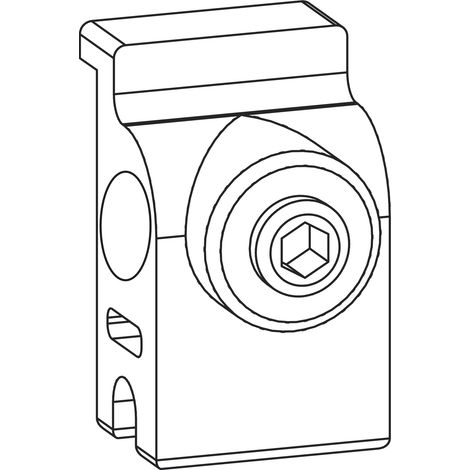 GU-966/200 Stützbock für 10 mm Verbindungsstange, Kunststoff silber (1/2)