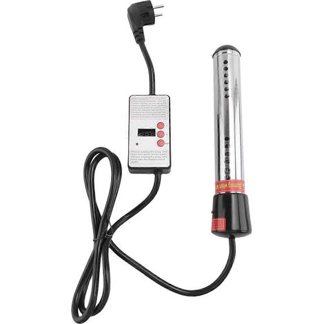 Chauffe-eau électrique 2500 W, élément chauffant, prise UE, noir (1/5)