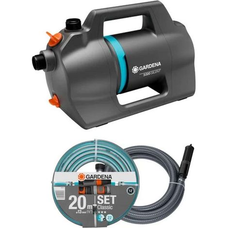Gardena - Gartenpumpe 5000 Silent, mit Zubehör, 550 W 09081-20