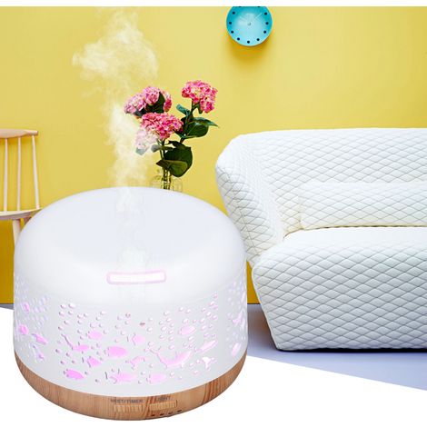 Humidificateur imitation bois 300 ml, humidificateur d'aromathérapie, humidificateur avec veilleuse intégrée, diffuseur d'aromathérapie imitation bois, 100-240 V (norme australienne) (1/5)