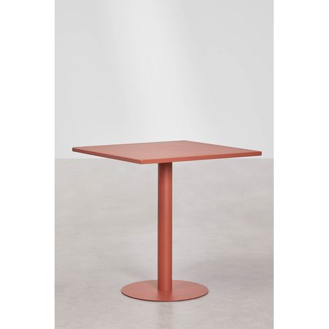 SKLUM Quadratischer Küchentisch 70x70 cm aus Eisen Mizzi Terracotta