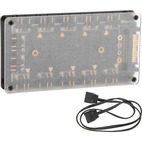 Hub RGB synchrone pour ventilateurs de carte mère AURA, interface 3 broches 5 V, extension 1 à 10, ASUS MSI (1/5)
