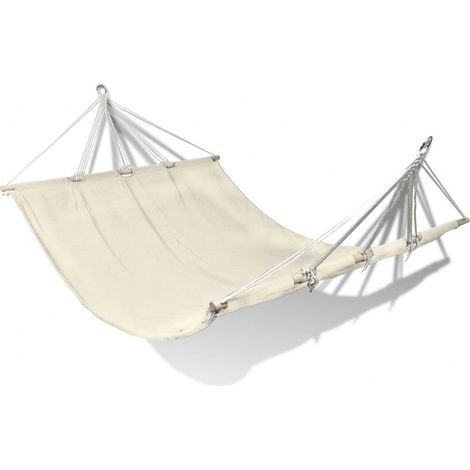 Hamaca de lona 210 x 150 cm crema 2202056/2 (1/4)