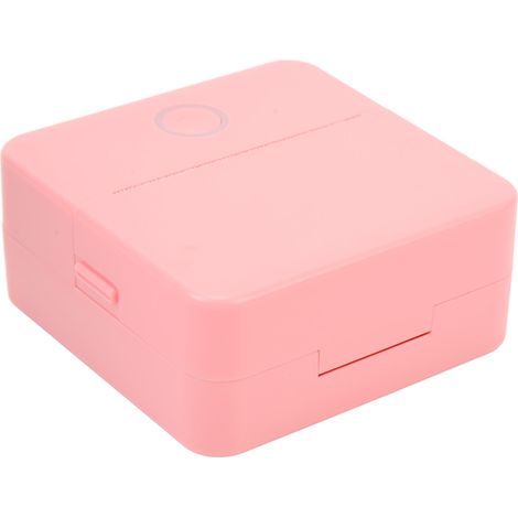 Mini imprimante thermique portable sans encre, de poche, avec application pour photos, reçus, notes, listes, étiquettes, mémos et codes QR, style rétro, X33 rose (1/5)