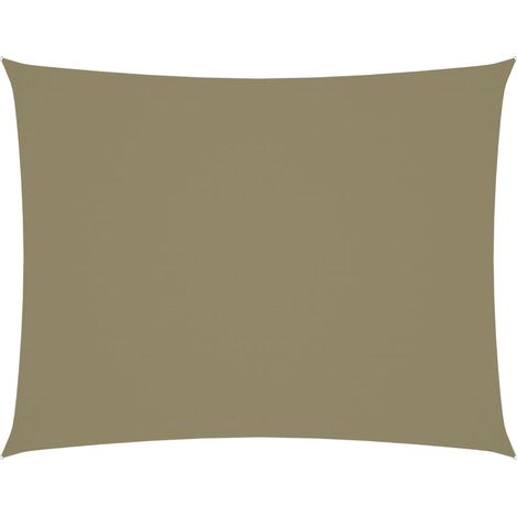 Ombrellone in tessuto vela rettangolare tessuto oxford 3,5 x 4,5 mt beige 020009639