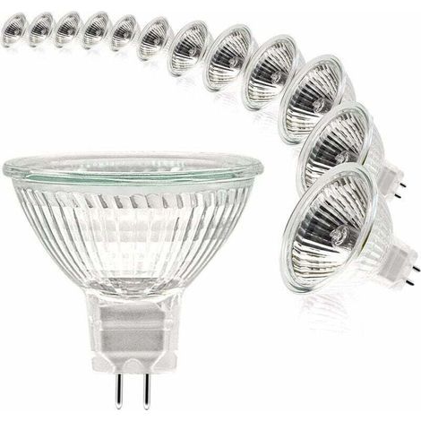 YMYNY Halogenlampen, MR16 Spotlampe, 12V 20W Lampe, GU5.3 dimmbare MR16 Lampe, 2-Pin warmweiße 2700K Halogenlampen, 12er Packung (MR16-20W-12P) (1/5)